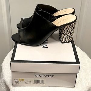 Nine West Behaveo Mules Black Women’s 8.5 M